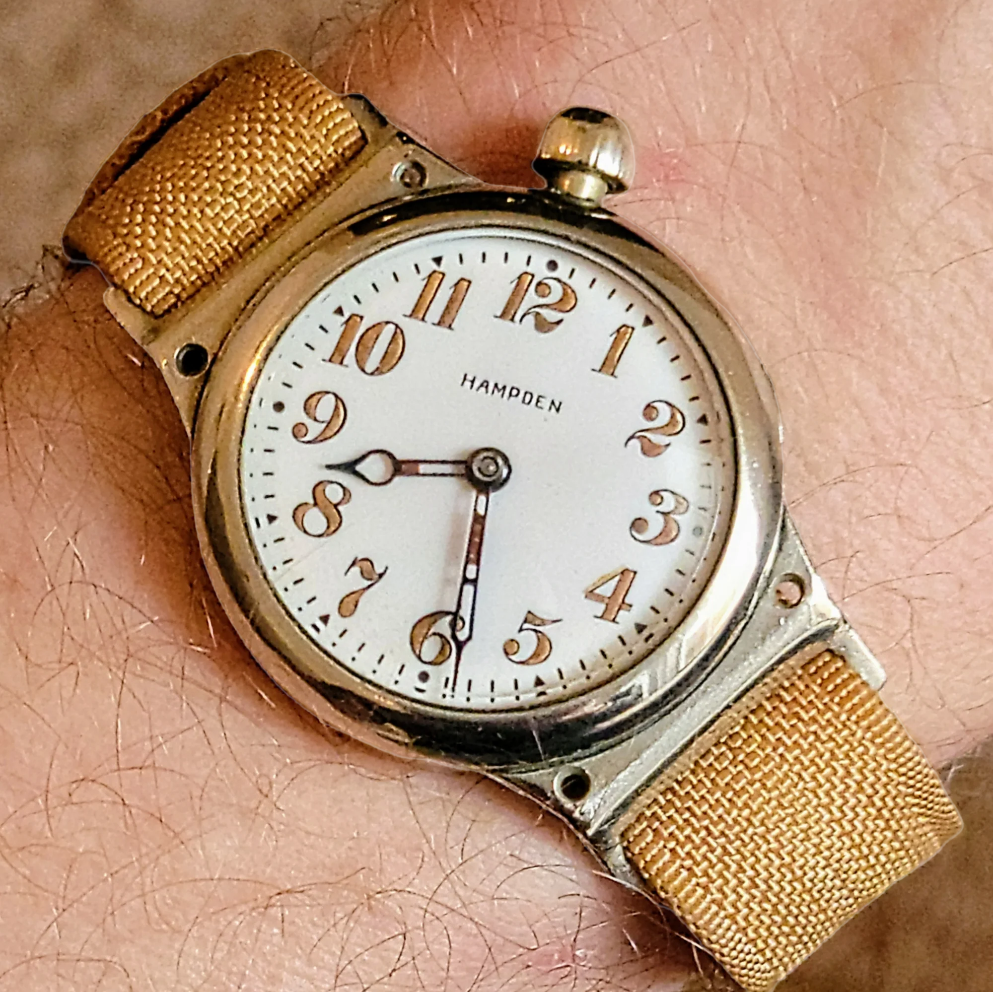 1914 HAMPDEN "No. 400" Trench Watch 15 Jewels U.S. Army Wristwatch - Image 21