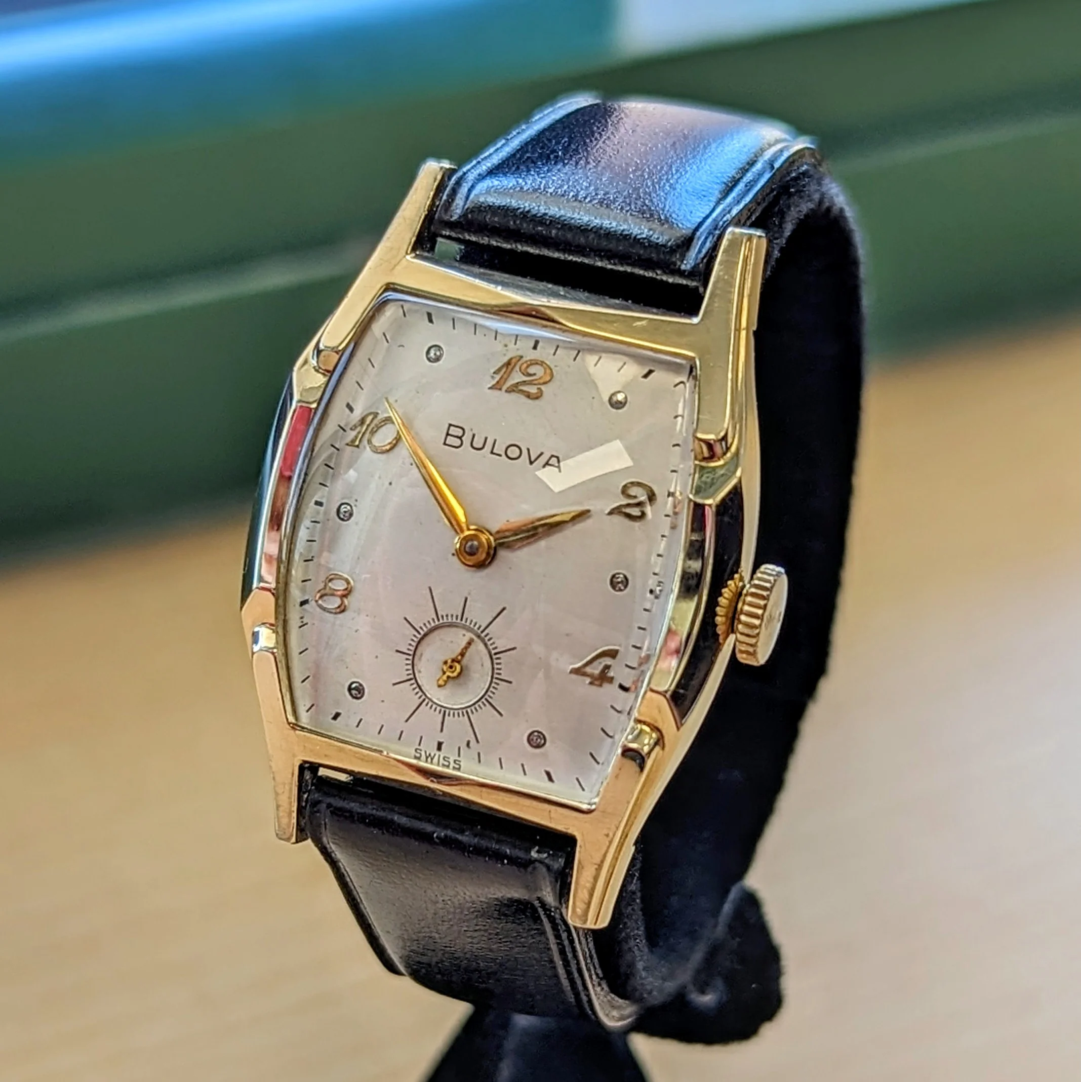 1956 BULOVA Gedney Watch 17 Jewels Cal. 11AC Fancy Tonneau Case Swiss Wristwatch - Image 4