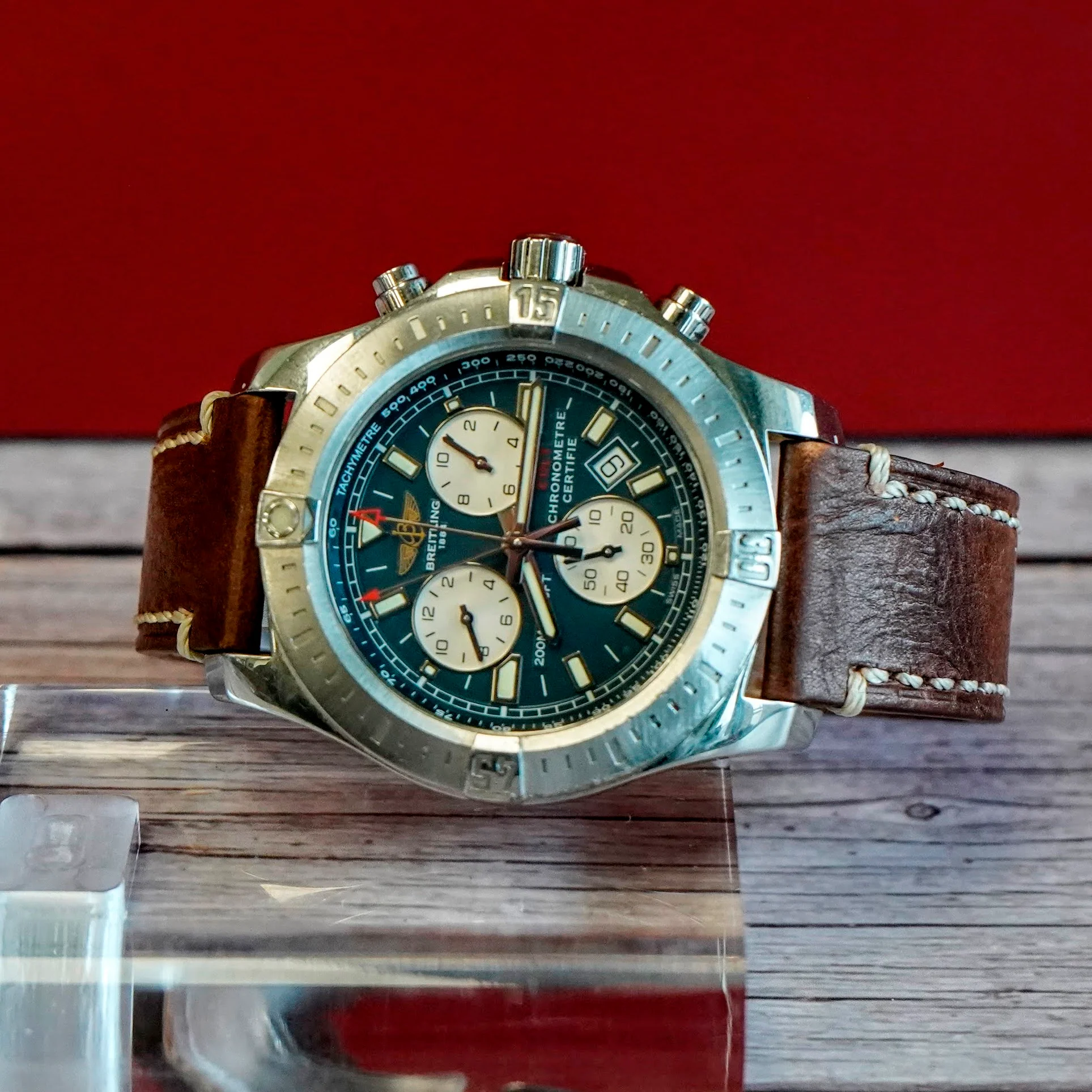 Breitling Colt Chronograph Watch A73388 Date Blue Dial 44mm S.S. - Quartz - Image 6