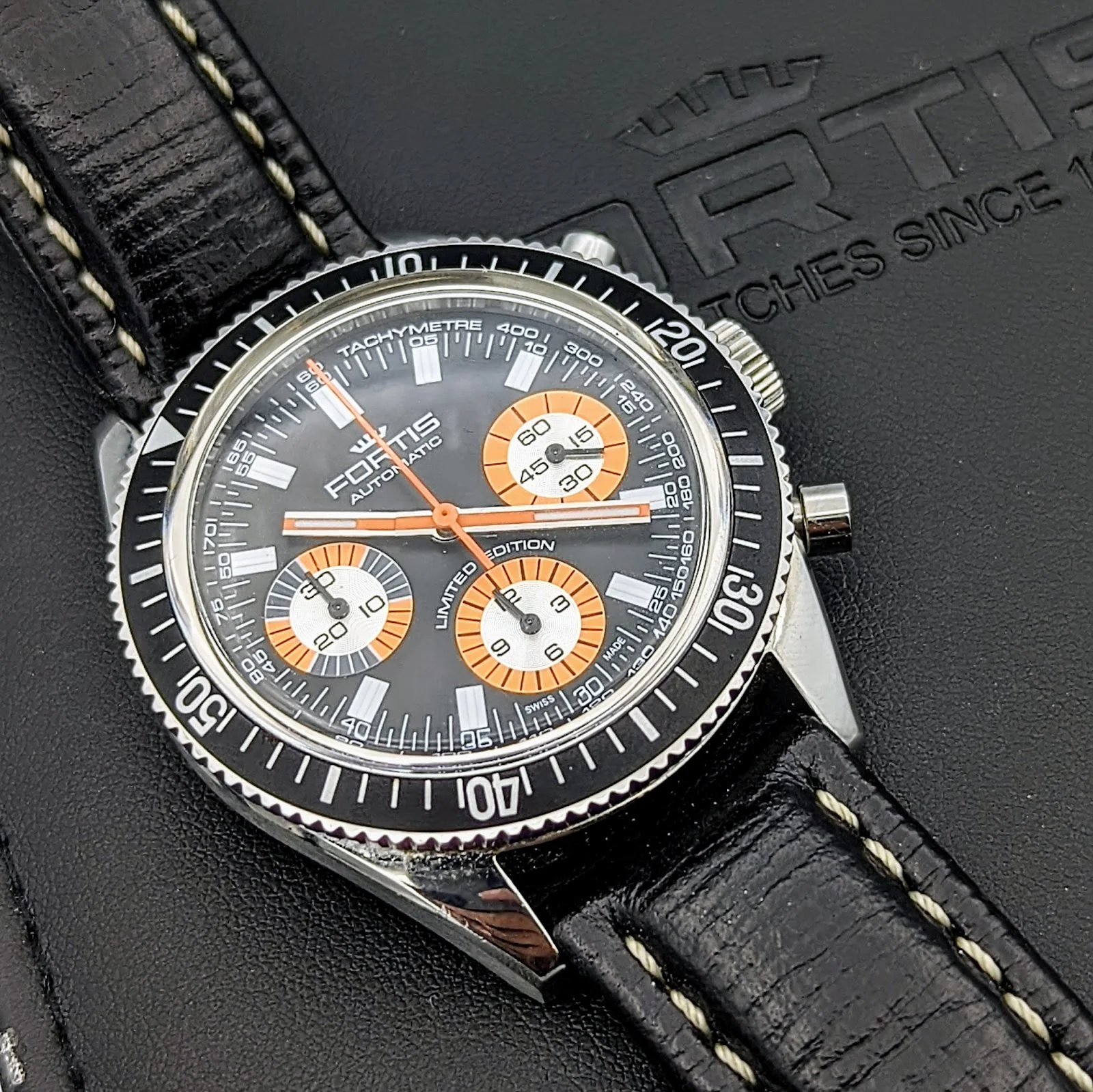 FORTIS 100th Anniversary Limited Edition Marinemaster Vintage Chronograph Automatic Watch - Image 8