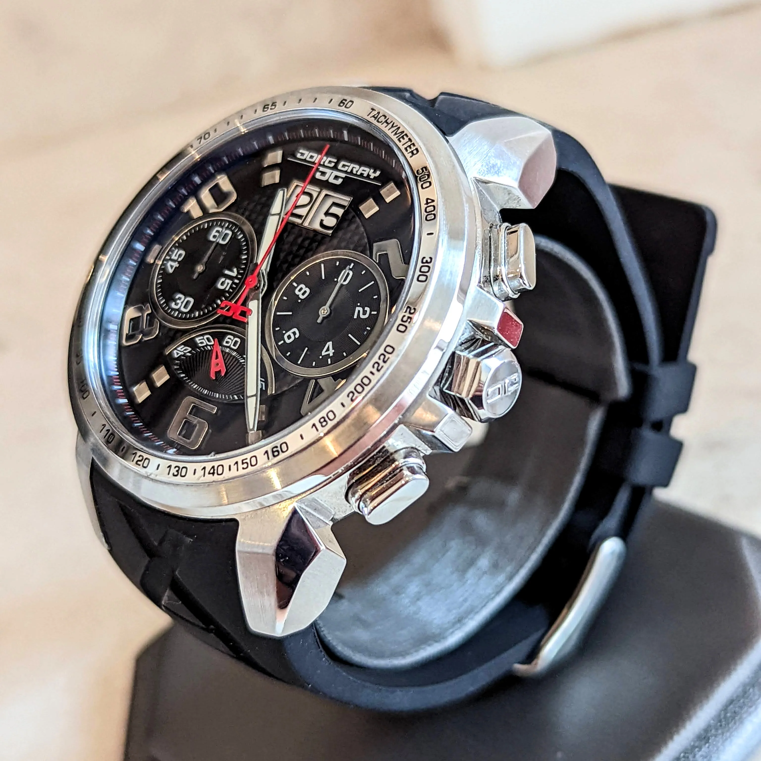 JORG GRAY JG5600-21 Chronograph Wristwatch Steel Black Dial 48mm - Image 5