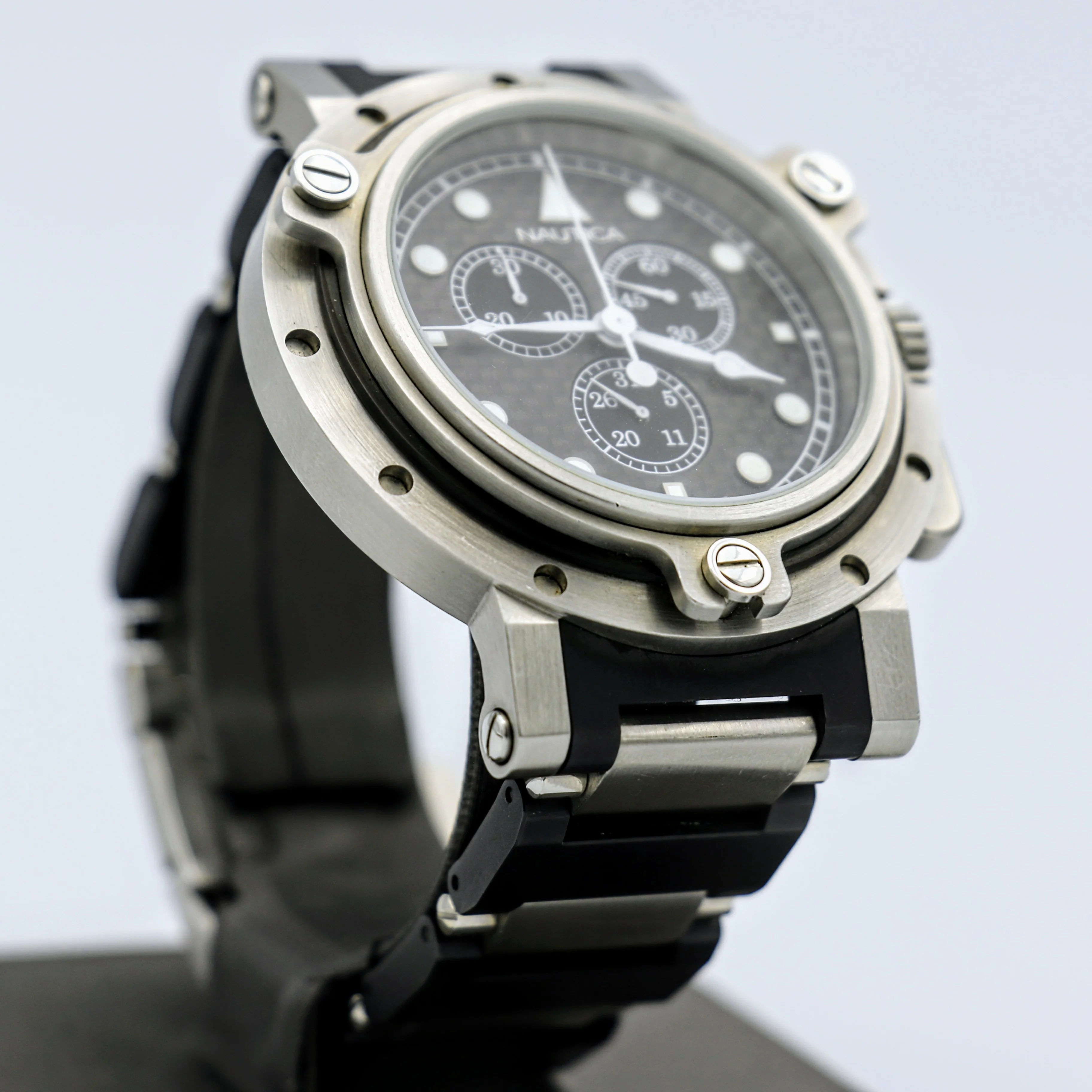 NAUTICA Chronograph Wristwatch Basketweave Dial Swiss High-Quality Quartz Watch - Image 5