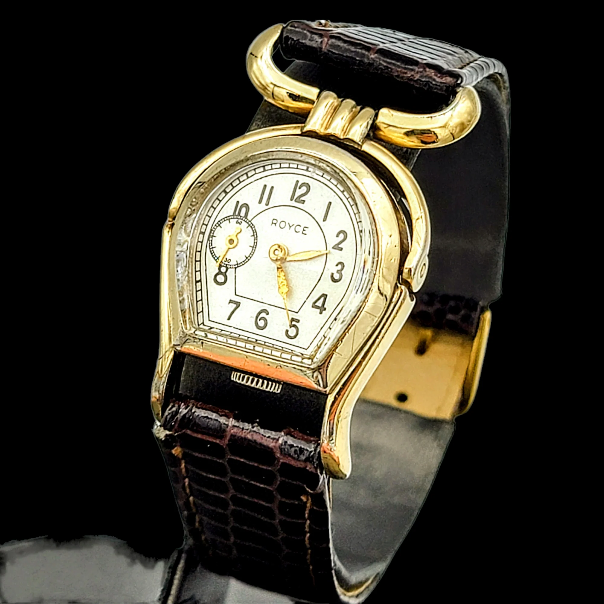 ROYCE Wristwatch "Horseshoe" Shaped Watch 17 Jewels Swiss - Image 5